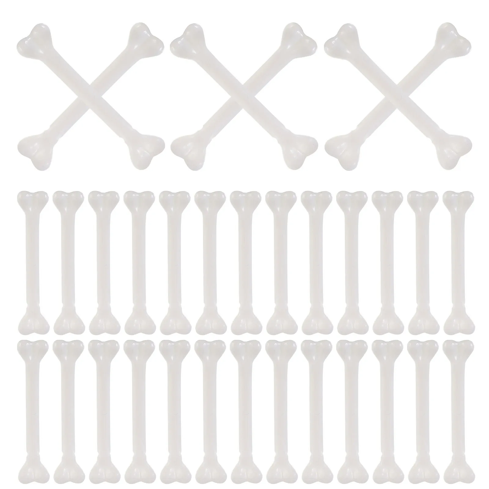 ของตกแต่งรูปกระดูก 36 ชิ้น ทำจากพลาสติก สำหรับตกแต่งฮาโลวีน ที่สูญเสียชีวิต  ตกแต่งบ้านผีสิง  พร็อพรูปกระดูก  ของประดับตกแต่งขนาดเล็ก อุปกรณ์เสริมสำหรับชุดแฟนซี