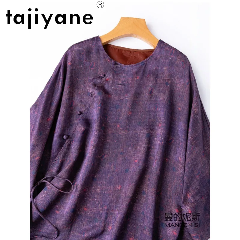 

TAJIYANE 100% Mulberry Silk Women's Blouses and Shirts Xiangyunsha Blouses for Woman Elegant Shirt Womens Tops Classical Camisas