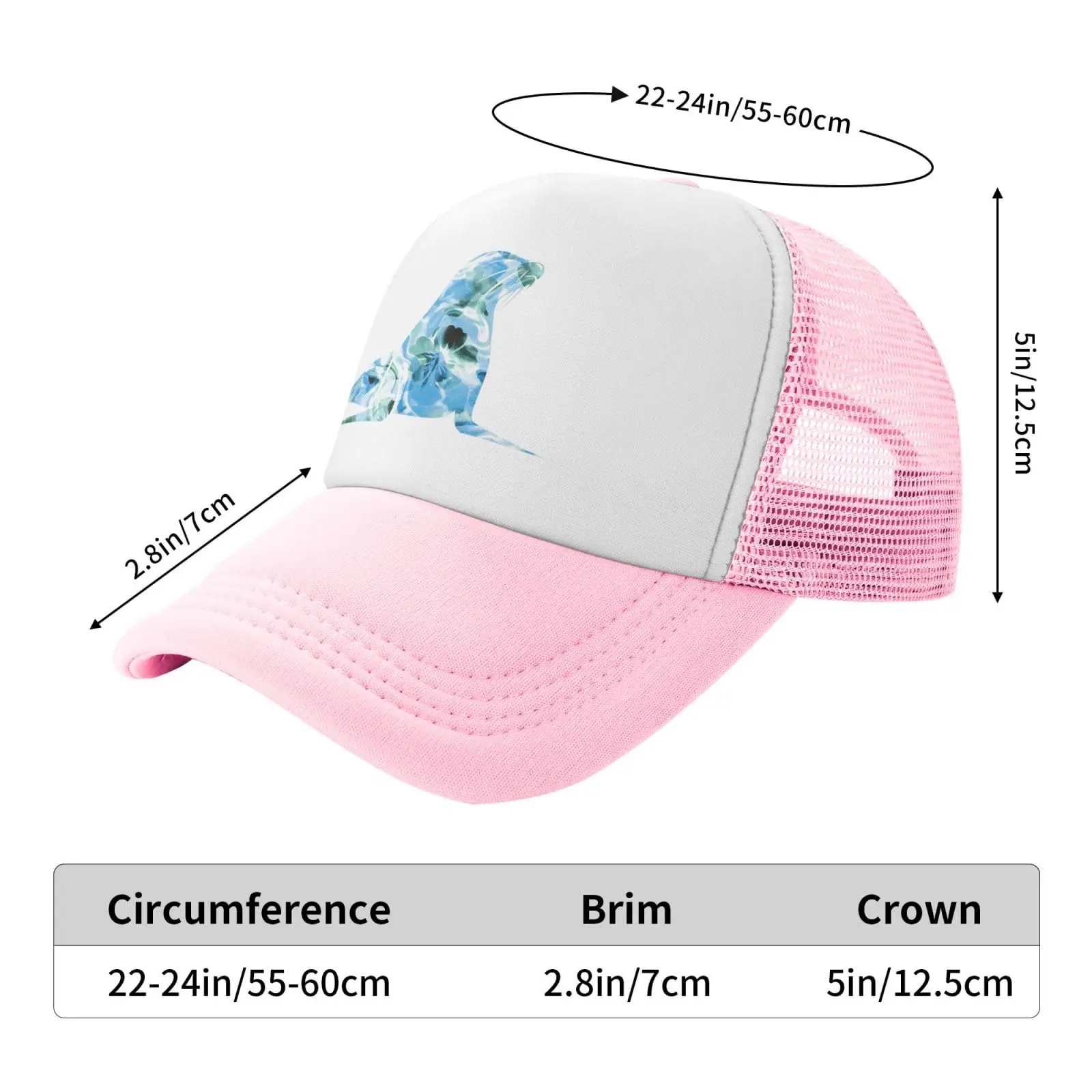 Sea Lion Baseball Cap Adult Mesh Hat Adjustable For Men Women Sports Breathable Fashion Daily Travel Outdoor Streetwear