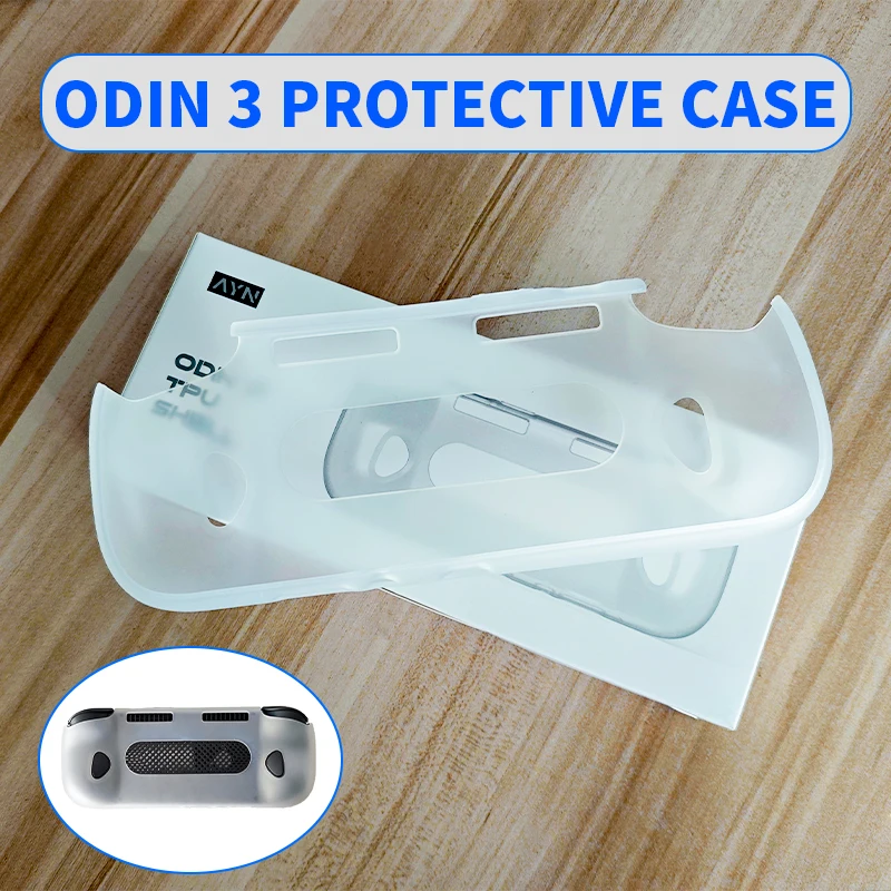For AYN Odin 3 TPU Grip Shell Original BAG Odin3 Game Console TPU Grip Case Stand Holder With Carry Bag Accessories
