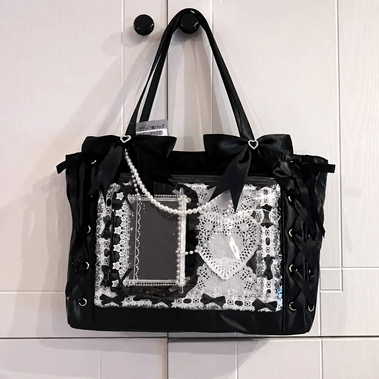 Japanische Tragetasche mit Schnürung, Ita-Tragetasche, Sammlerstück-Ausstellungstasche, dekorative Schulterhandtasche für den täglichen Einkauf und den täglichen Pendelverkehr, A4 – Detail 12