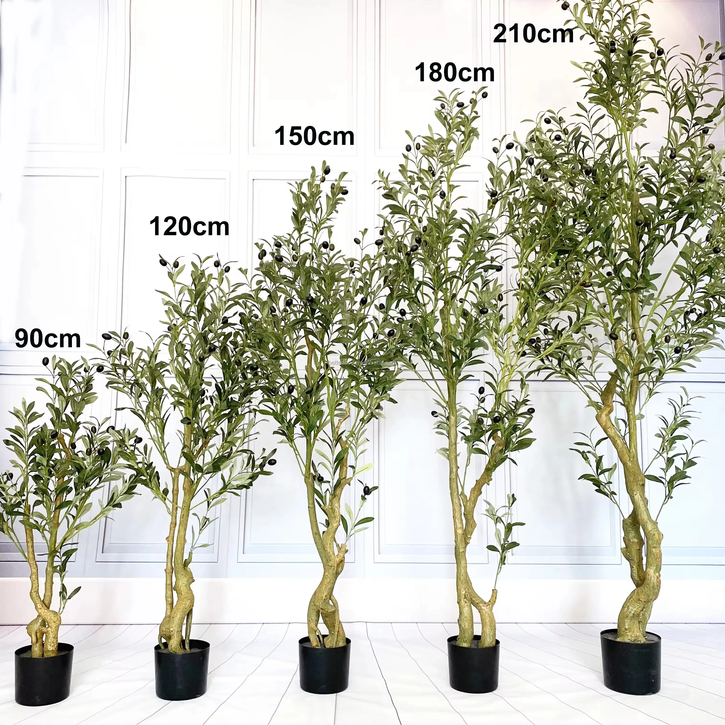 90cm 120cm 150cm 180cm 210cm 240cm Plastic Potted Plants Faux Indoor Decoration Artificial Olive Tree