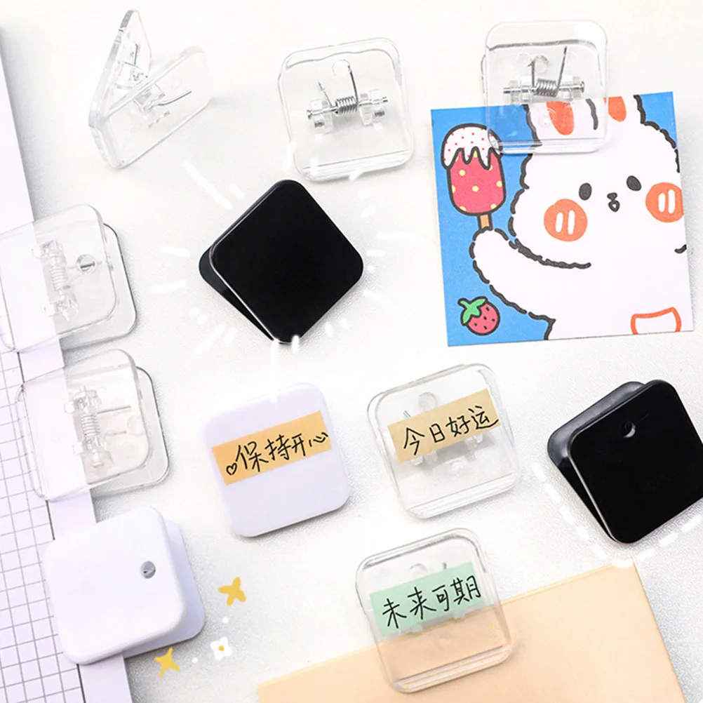 

12 Pcs Folder Sub Paperclip Holders for Desk File Simple Paperclips School Supplies Document Plastic Rings Student