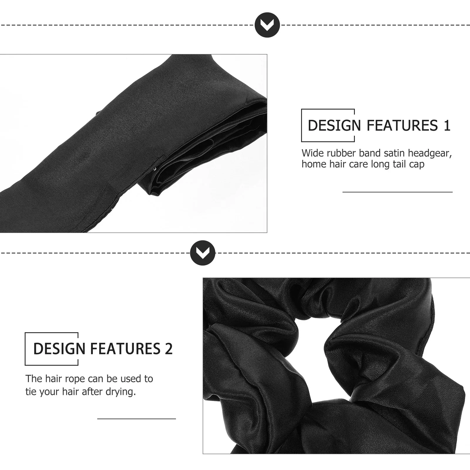 

3 pcs Long Tube Sleep Cap For Women Thick Long Hair Wet Use Household Hair Rope Lightweight Silk Fabric Head Wrap Comfortable