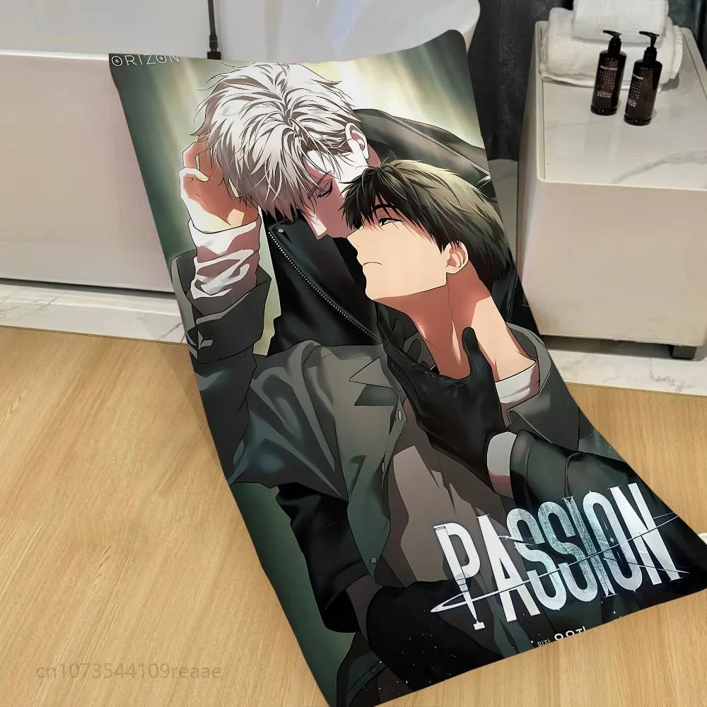 Passion Bl Anime Big Microfiber Quick Dry Beach Towel for Travel Swim Pool Yoga