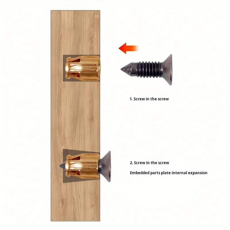 30Pcs Reusable Hinge Extension Inserts Rustproof Durable Fasteners for Door Cabinet Hinge Lock Repair