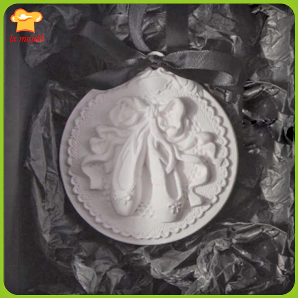 

Ballet Word Slippers Silicone Cake Mould Fondant Chocolate Decoration Baking Gypsum aromatherapy pendant Shoes Silicone Mold