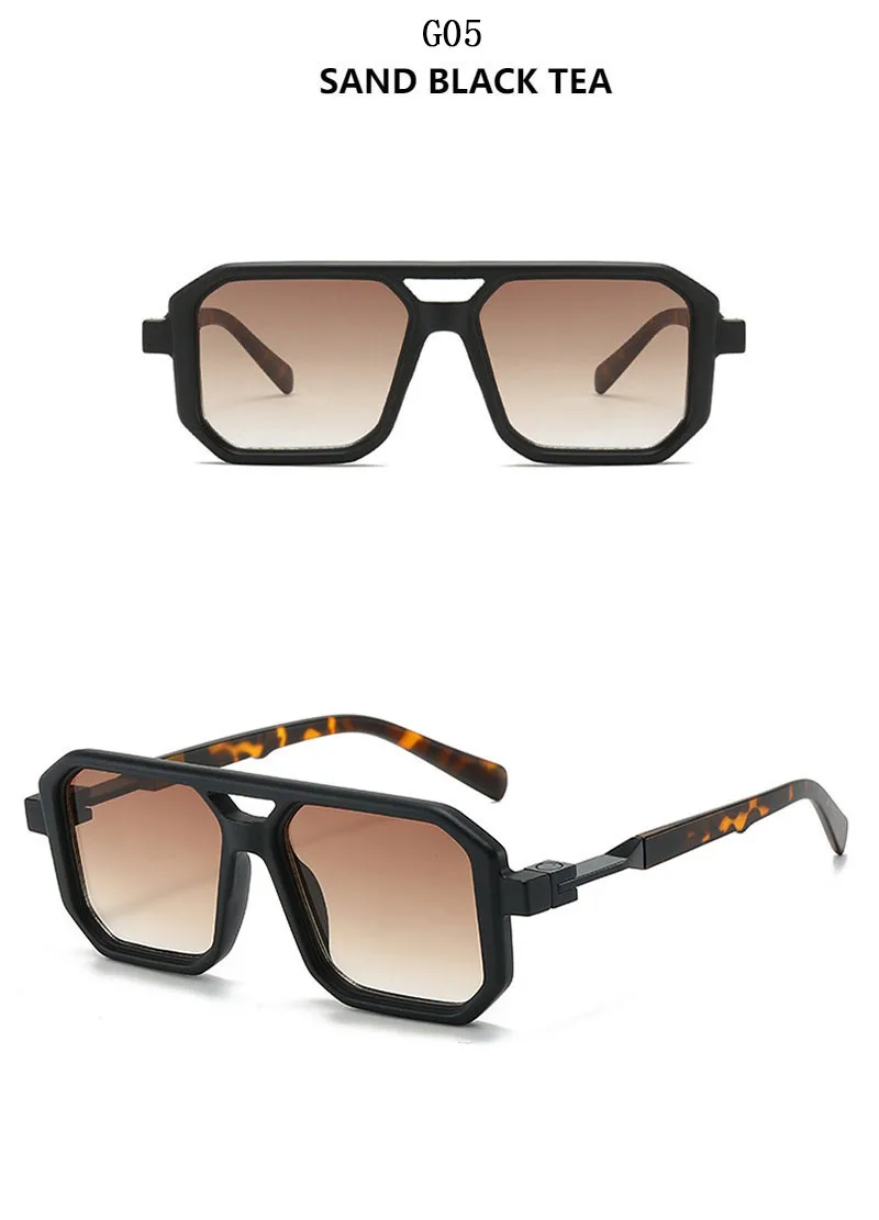 2024 quadratische Sonnenbrille für Männer Vintage-Mode Gläser Sonnenbrille Frauen Trendy Dropshipping Shades Gafas De Sol Hombre Lunette – Detail 16