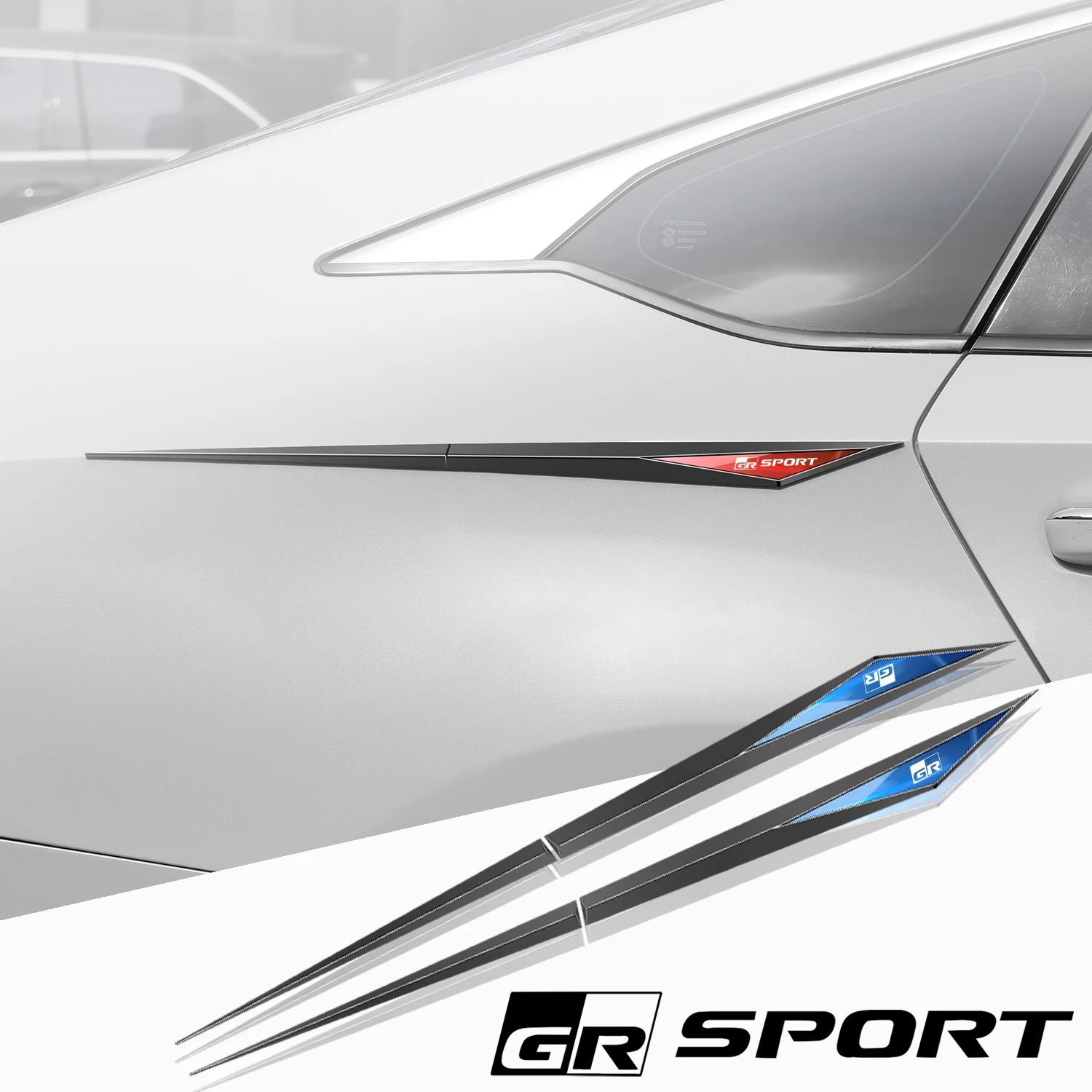 

Автомобильные наклейки, аксессуары для авто для gr sport Toyota YARiS supra Corolla Prius Harrier Camry Tacoma из ТПУ + нержавеющая сталь 2 шт.