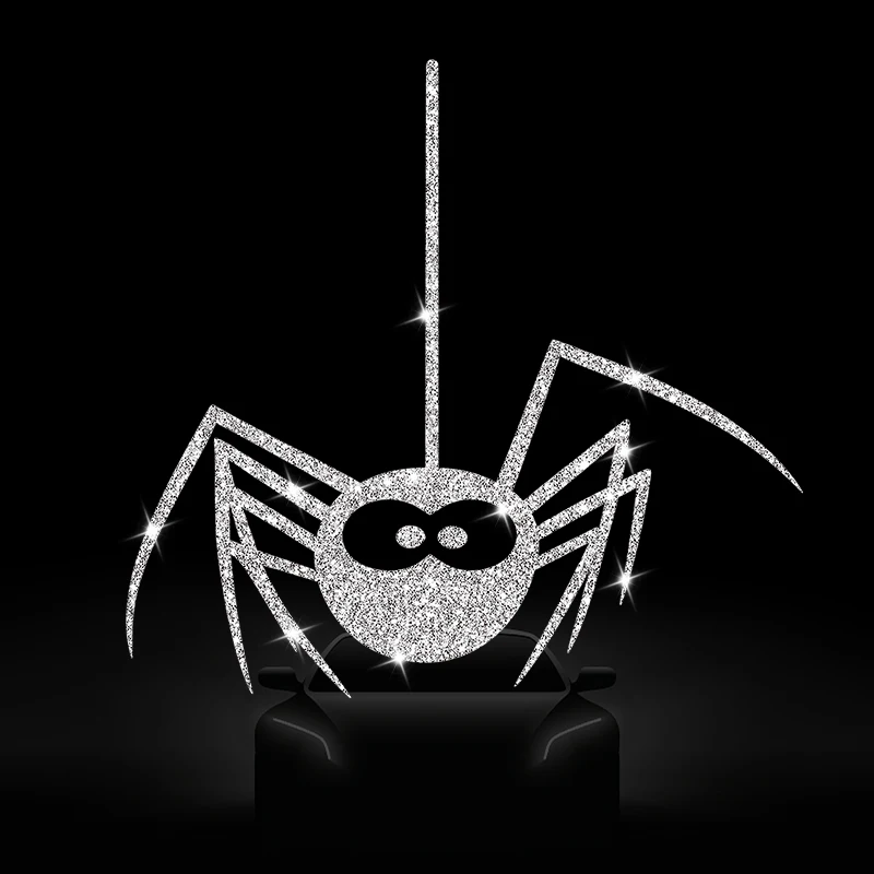 Sparkling Spider Mirror Decals, Shiny Bright Sticker Covers Scratches, Wall Sticker, Car Sticker, Car Window Decoration