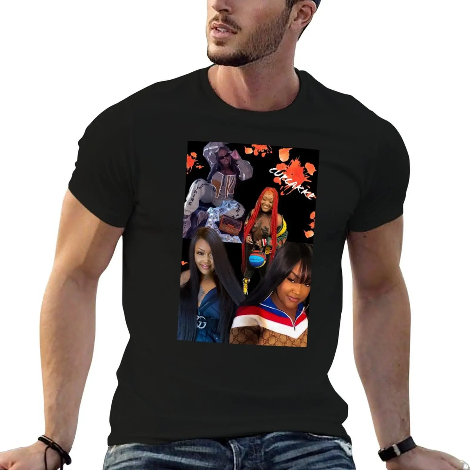 

cupcaKKe merch T-Shirt t shirts for man graphic vintage black cotton t-shirt plain for man package man t shirt graphic T-shirt