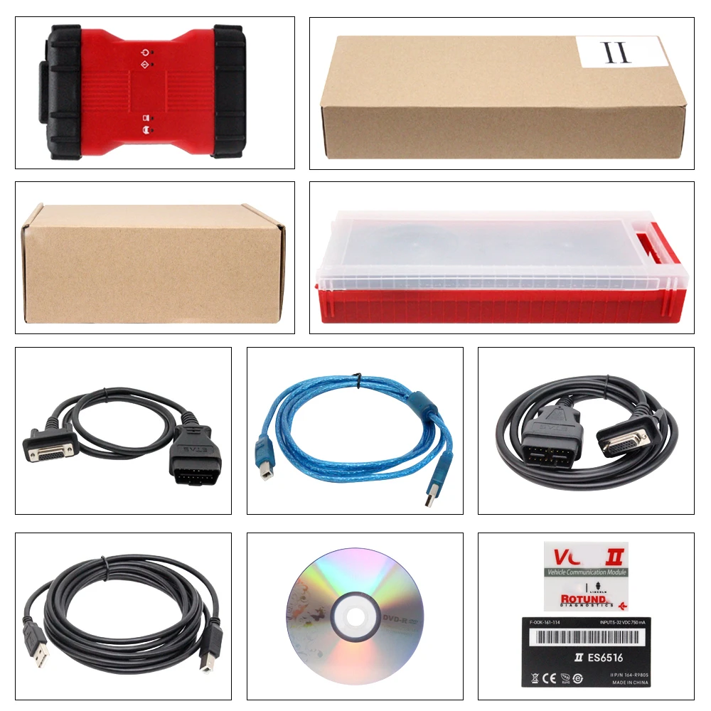 Best VCM2 Full Chip Diagnostic Tools VCM2 IDS Interface Multi-language Double PCB VCMII Scanner For Frd/M-azda Car Tools