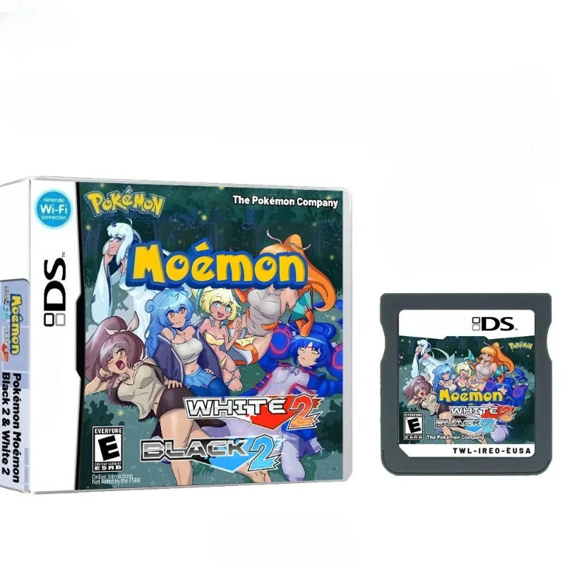 

NDS Game Card Pokémon Moemon, Black 2 and White 2 US Version English Game