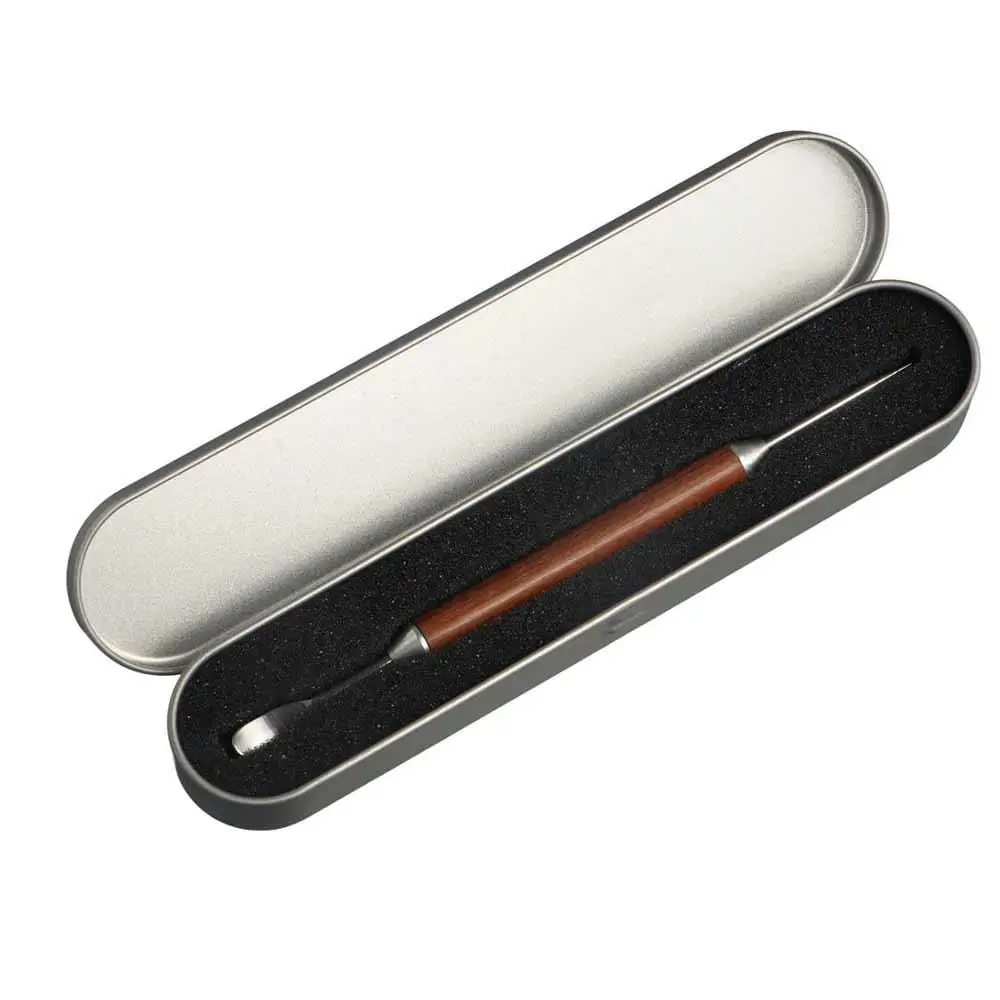 Stainless Steel Coffee Art Needles with Box with Wood Handle Coffee Latte Art Pen Double Ended Design Rustproof