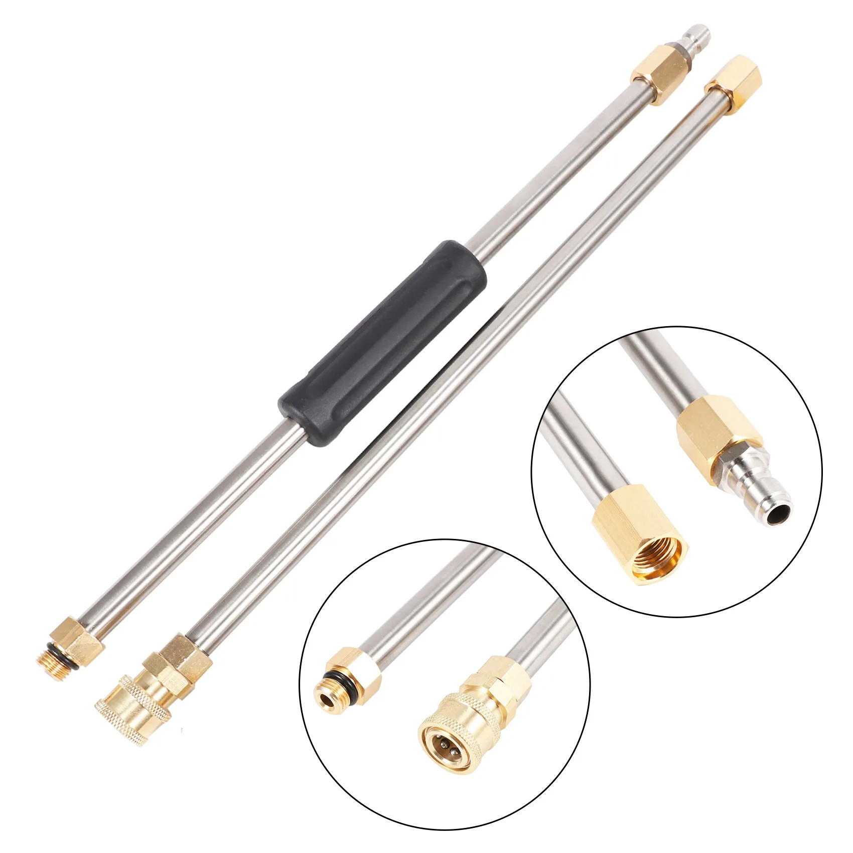 ABFU-Gutter Cleaning Tool Pressure Washer - Extension Wands, Roof Cleaner Lance Nozzle - 4000 Psi 5 Tips, Window Washing Accesso