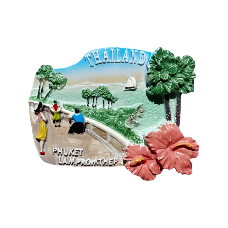 تايلاند، جزيرة فوكيت، تسجيل الدخول للتصوير الفوتوغرافي لمشاهير الإنترنت، ملصقات الثلاجة المغناطيسية، الهدايا التذكارية السياحية، خط السواحل #5