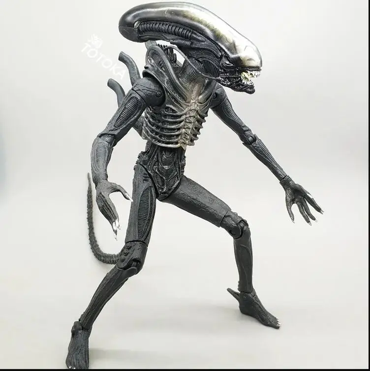 Hot 7inch Alien Figure Xenomorph Toy Aliens Blue Alien Xenomorph figma Predators Alien Egg  Action Figure Collectable Model Toy