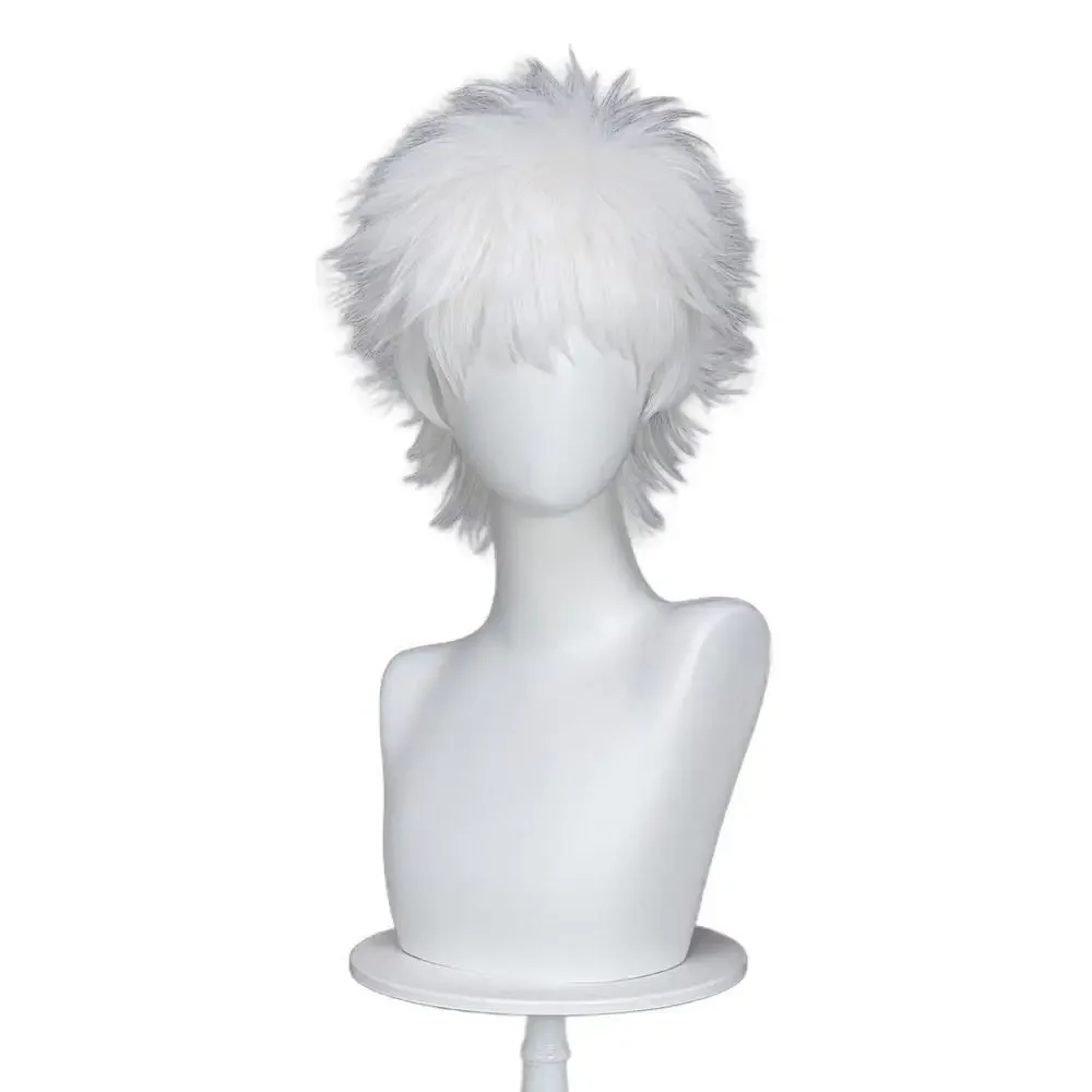 Women Men CosPlay Props The Summer Hikaru Died Tsujinaka Yoshiki Indou Hikaru Cosplay Wig White Short Synthetic Hair image 5
