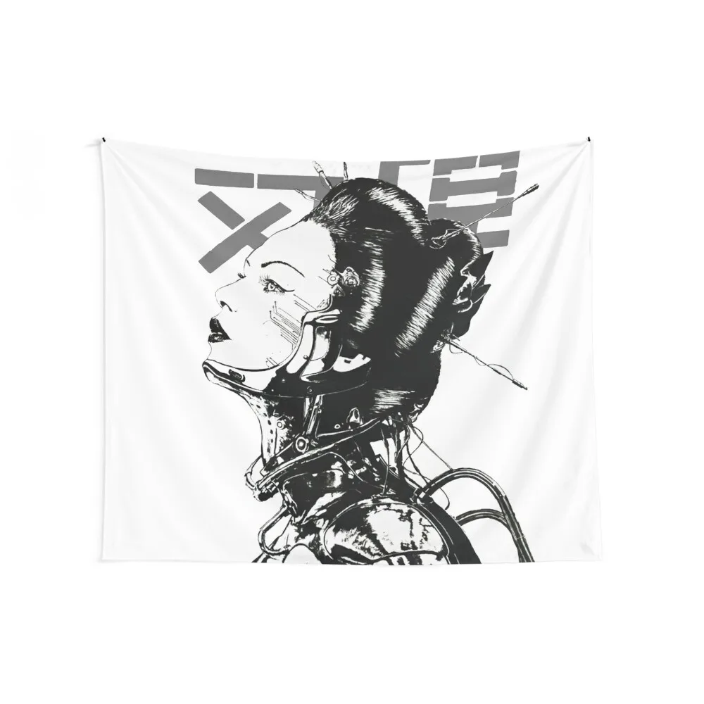 Cyberpunk Girl Vaporwave Aesthetic Tapestry Wall Decor Decor For Room Wall Coverings Tapestry