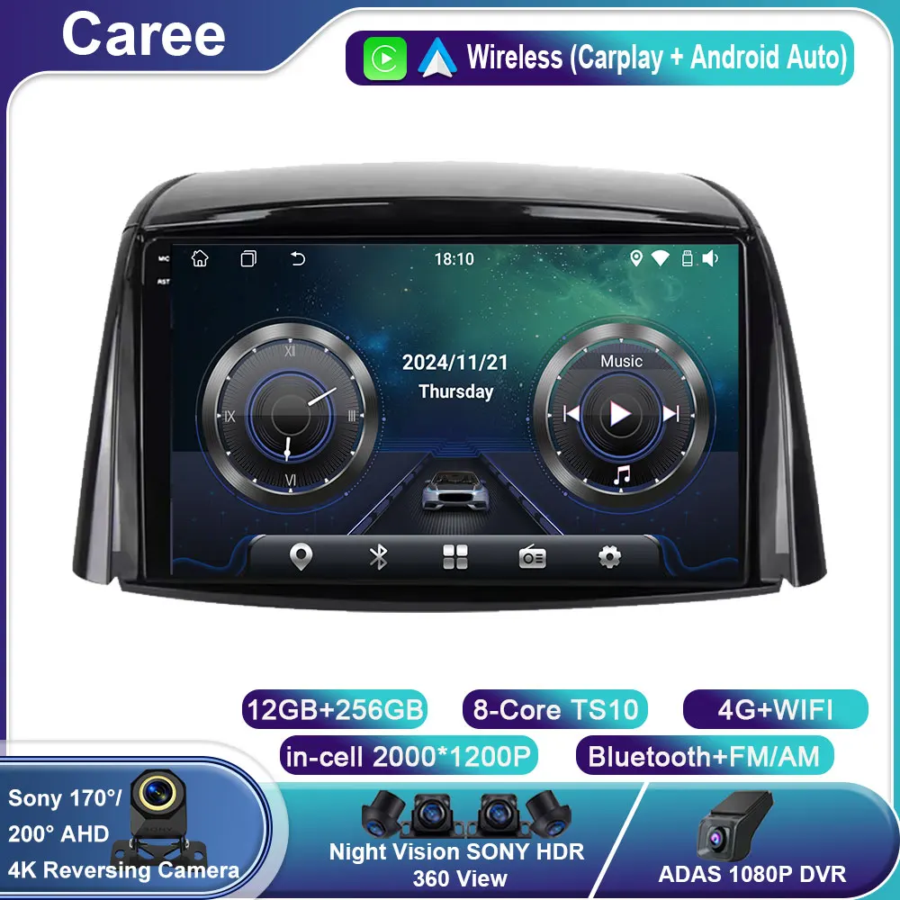 

Android 14 Car Radio Carplay For Renault Koleos 2008 - 2016 GPS Navigation Stereo Multimedia Player Android Auto Screen No 2din
