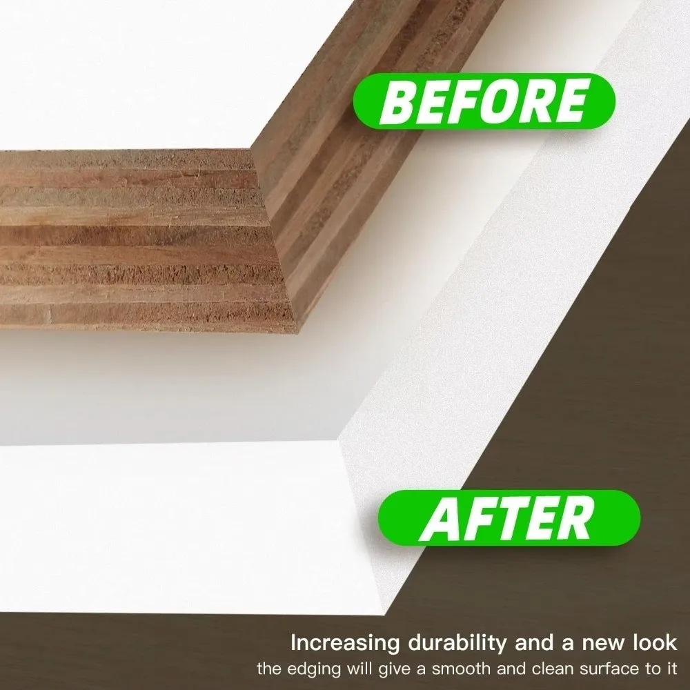 Self-adhesive Border Stickers White 10m Wood Panel Decorative Edge Waterproof Thickened Refurbished Stickers