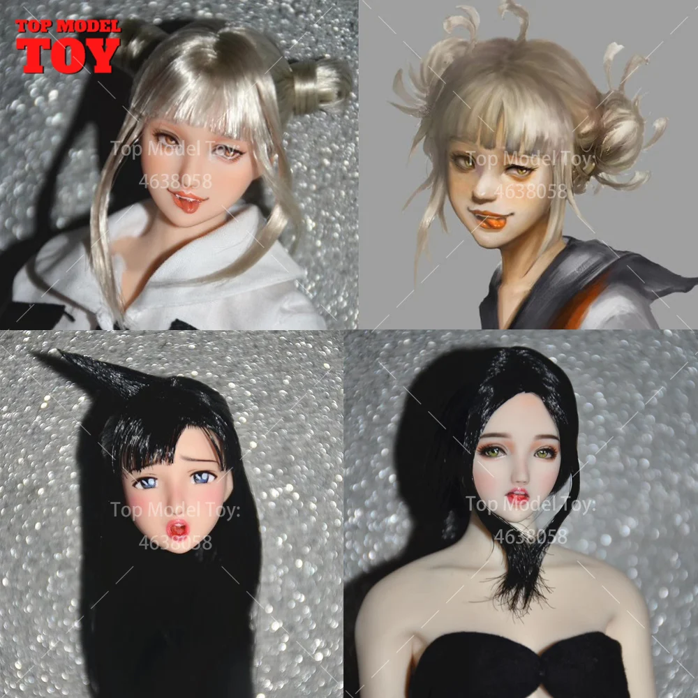 1/6 Customization Beauty Obitsu Head Japanese Anime Long Hair Girl Head Model For 12