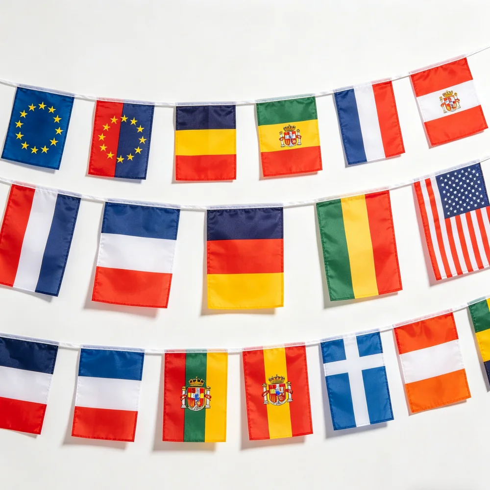 Image of 2026 NEU Oscam Icam Bunte Flaggenkette 7/8 Linien 4K für Europa Oscam Deutschland Polen Schweiz Belgien Dekorative Flaggen