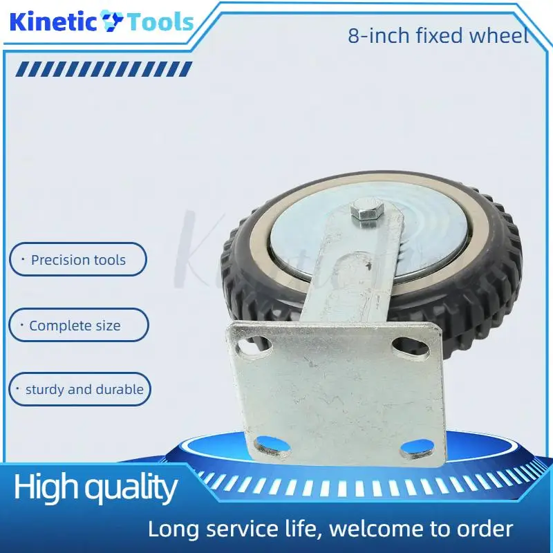 8-Inch Gray Bee Fire Fixed Wheel - Dedicated for Dining Cars & Service Cars Wear-Resistant Load-Bearing Home Hardware Accessory