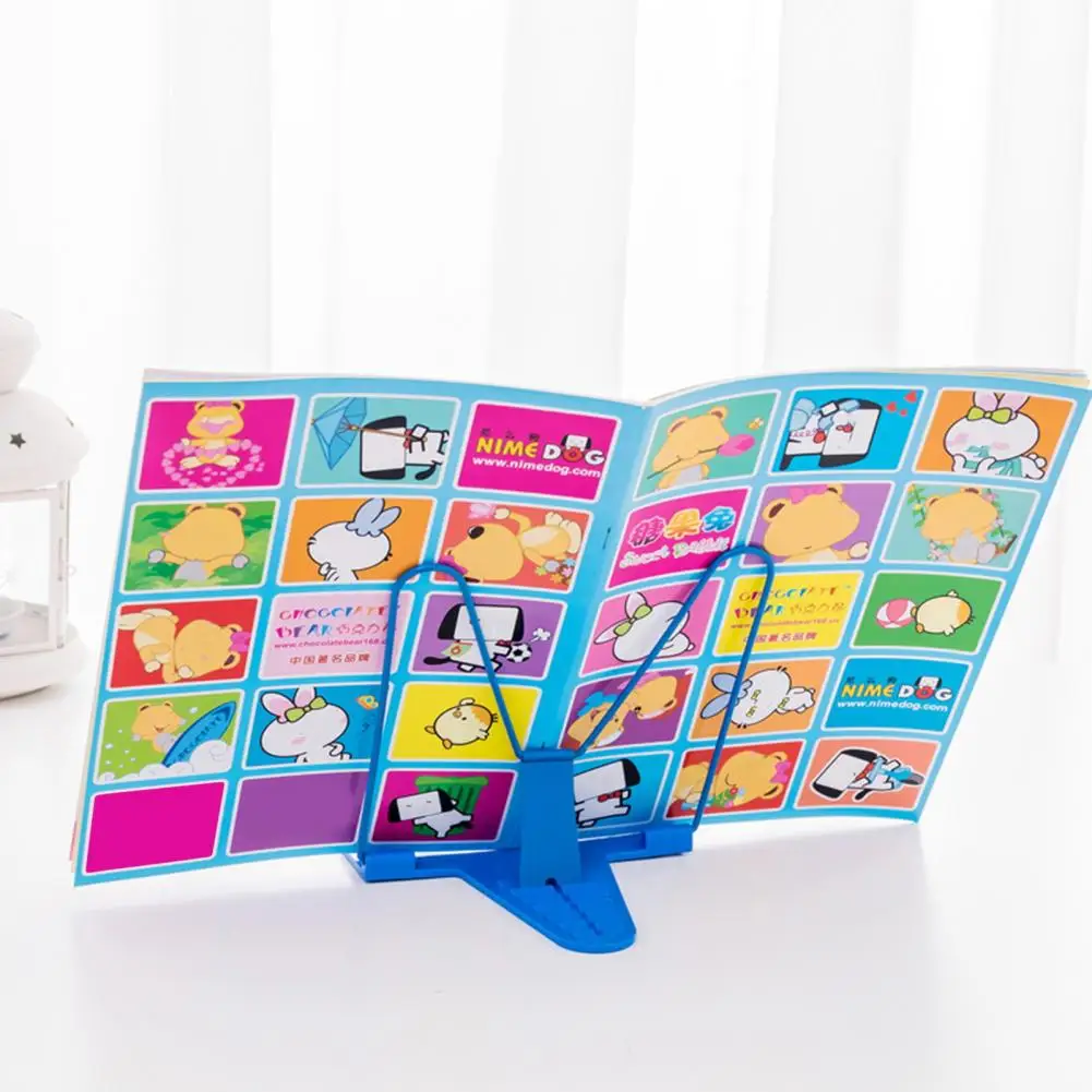 Reading Stand for Desk Adjustable Reading Rack with Page Holder Foldable Metal Tabs Neck Pain Relief Gift for Students Kids