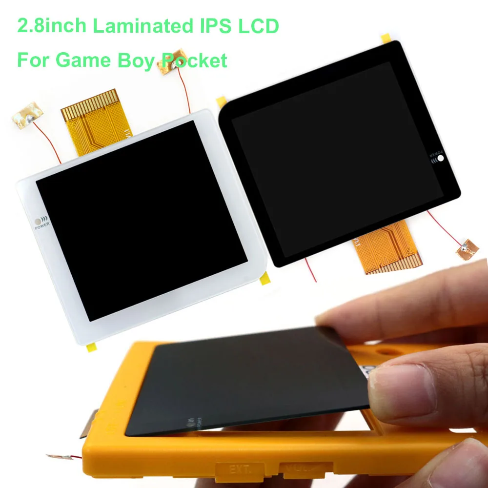

IPS LCD-экран 2,8 дюйма, ламинированный, 480x432, с подсветкой, комплект для Gameboy Pocket GBP с корпусом