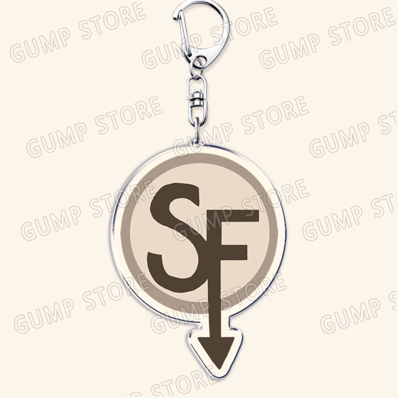 Horror Game Sanitys Falls Keychain for Accessories Keyring Sal Fisher Key Chain Jewelry Larry Johnson Fans Friends Gamer Gifts