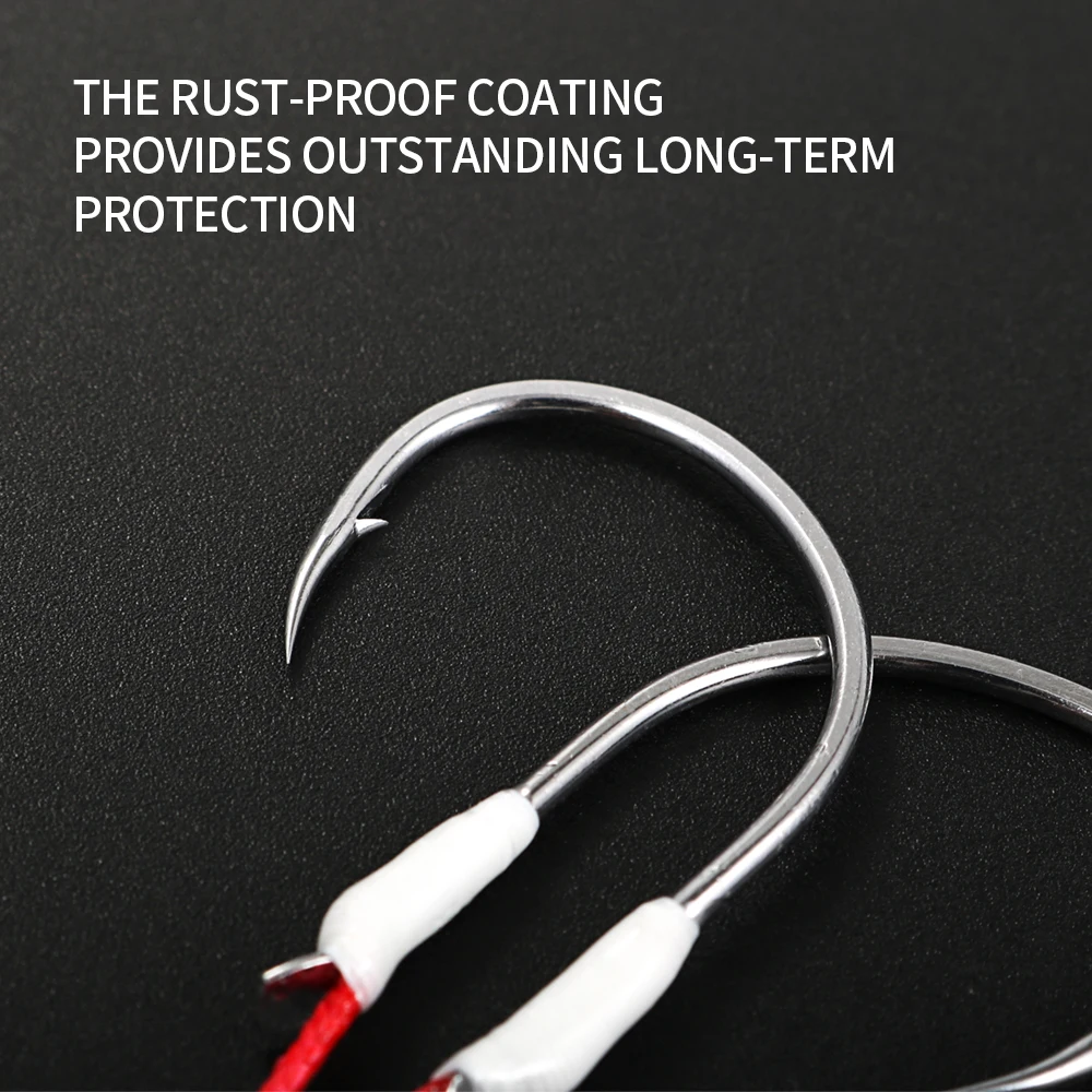 JIGGING PRO 2 أزواج التوأم مساعدة خطاف تهزهز معدني 1/0 2/0 3/0 4/0 خطاف القفز البحري BKK الشائكة الصيد هوك الصيد الملحقات #5