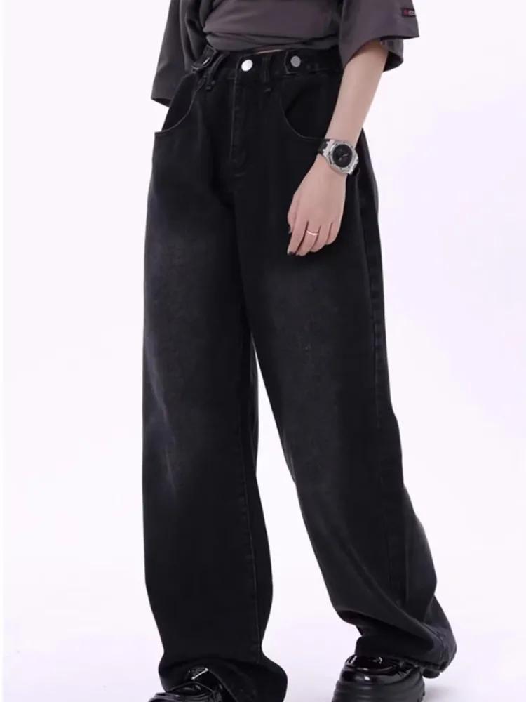 Jeans Women's Autumn New Super Soft Thin High Street Slim Loose High Waist Wide Leg Pants Trendy Women's Jeans