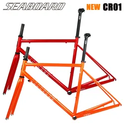 Road Bike Frame ,Cr-Mo Steel Frame with Carbon fiber fork,Gravel Road Bicycle frameset,700c