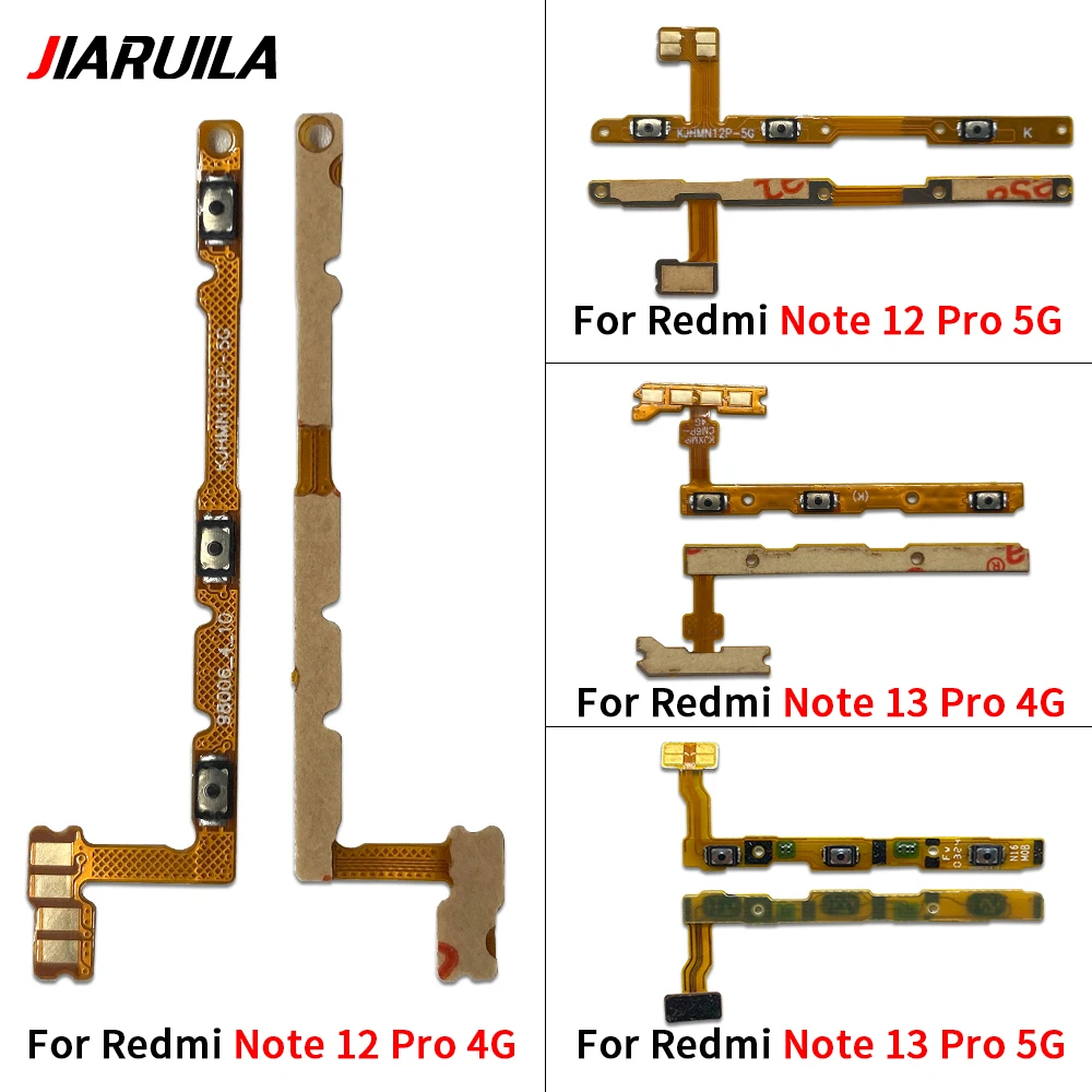 Kabel Flex sakelar tombol Volume daya on off, untuk Xiaomi Redmi Note 12 13 Pro 4G 5G Plus