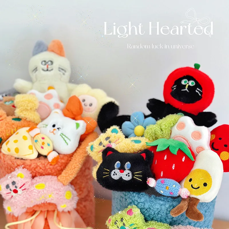 Light Hearted Plush Cat Bouquet Cartoon Plush Dolls Gift for Birthday Graduation Valentine's Day Christmas Women Girls