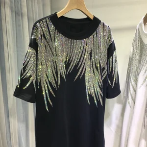 Männer- und weibliche Strassgrafiken, Plus -Size -Tops, luxuriöse Tunika, Baumwollkleidung, molligen Y2K, großer Größe, L bis 4xL -Sommer 11 Hauptverkaufsbluse Gorditas - №11