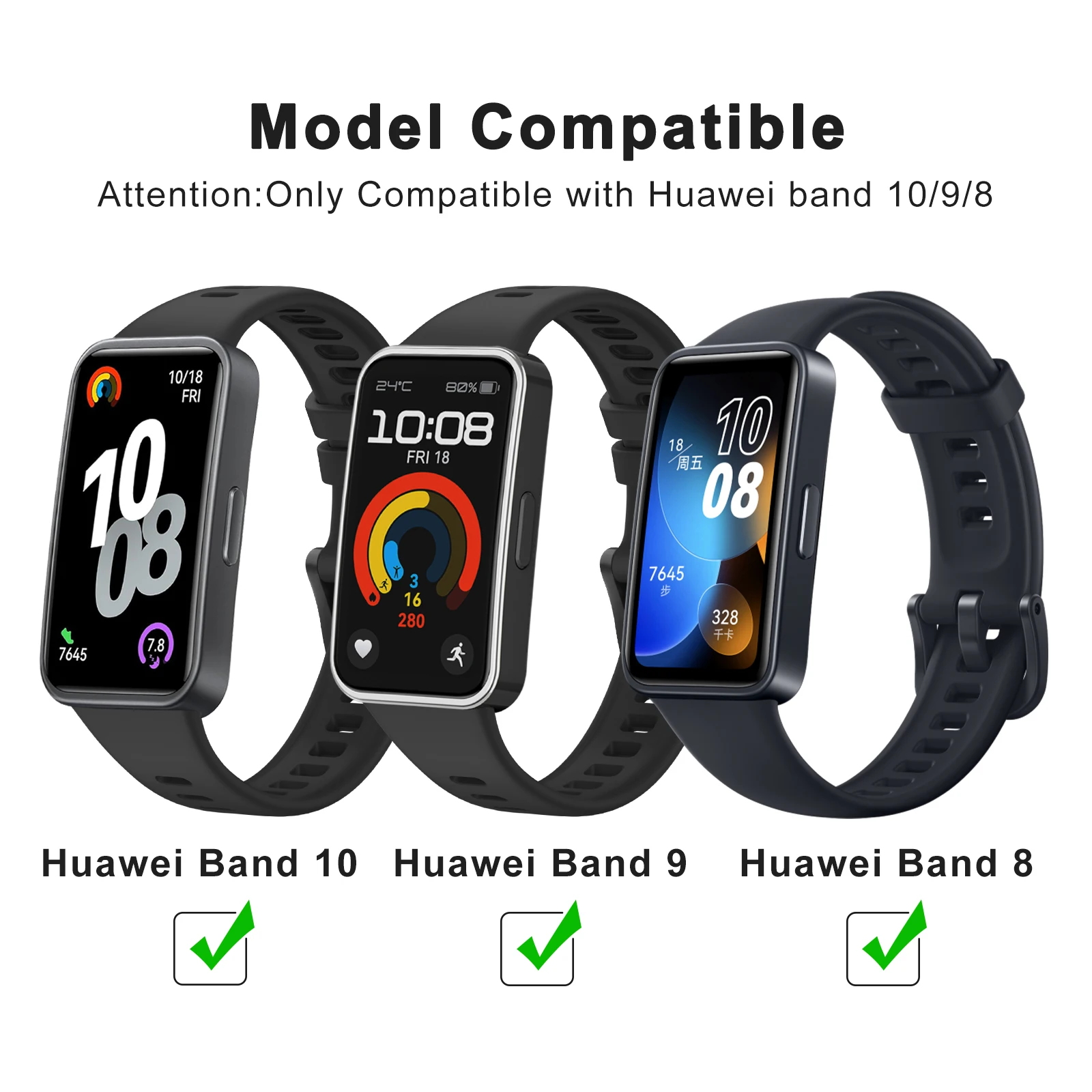 Silicone Strap For Huawei Band 8 9 Sport Breathable Watchband Replacement Wristband Bracelet for Huawei Band 9 8 Accessories