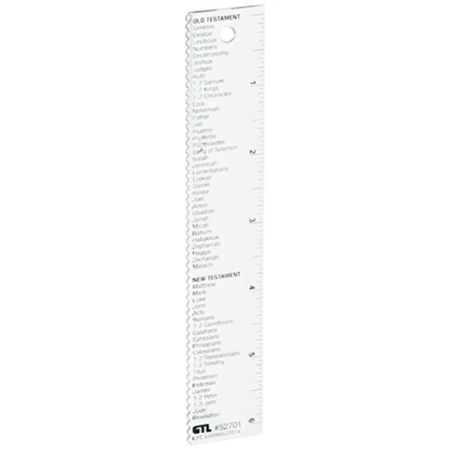 

6" Straight-Edge Ruler with Books of The Bible