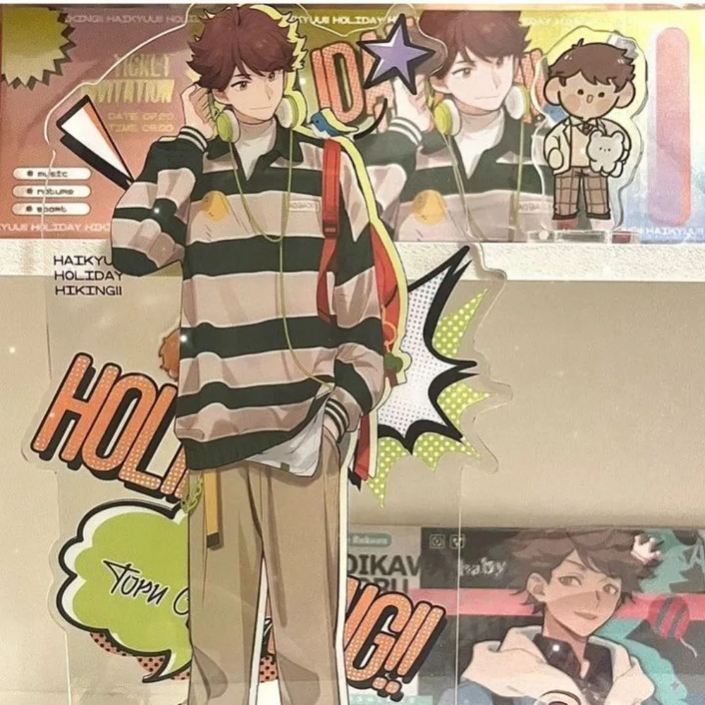 Haikyuu!! Acrylic Stand Figure Kei Tsukishima Hinata Shoyo Anime Peripheral Acrylic Desktop Ornament Cute Originality Ornament