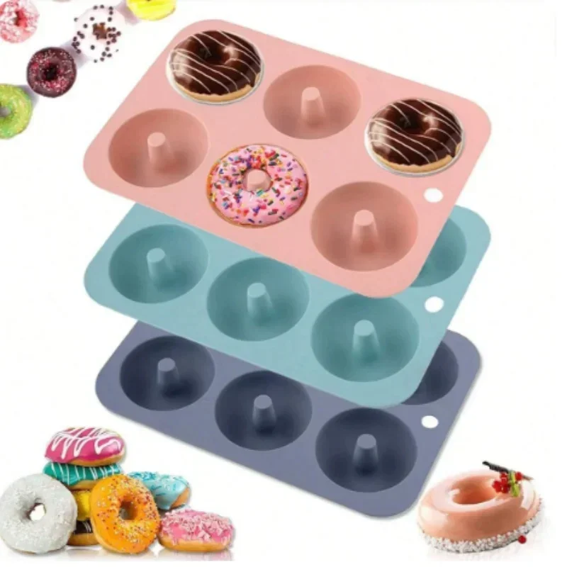 3D Silicone Cake Mold Donut Molds Cupcake Mould DIY Pastry Baking Tool High Temperature Resistant Bakeware Kitchen Accessories
