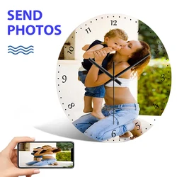 Personalized Wall Clock Quiet Quartz Home Clock Custom Photos Wedding Corporate LOGO Baby Art Photos Family Portraits FASHION