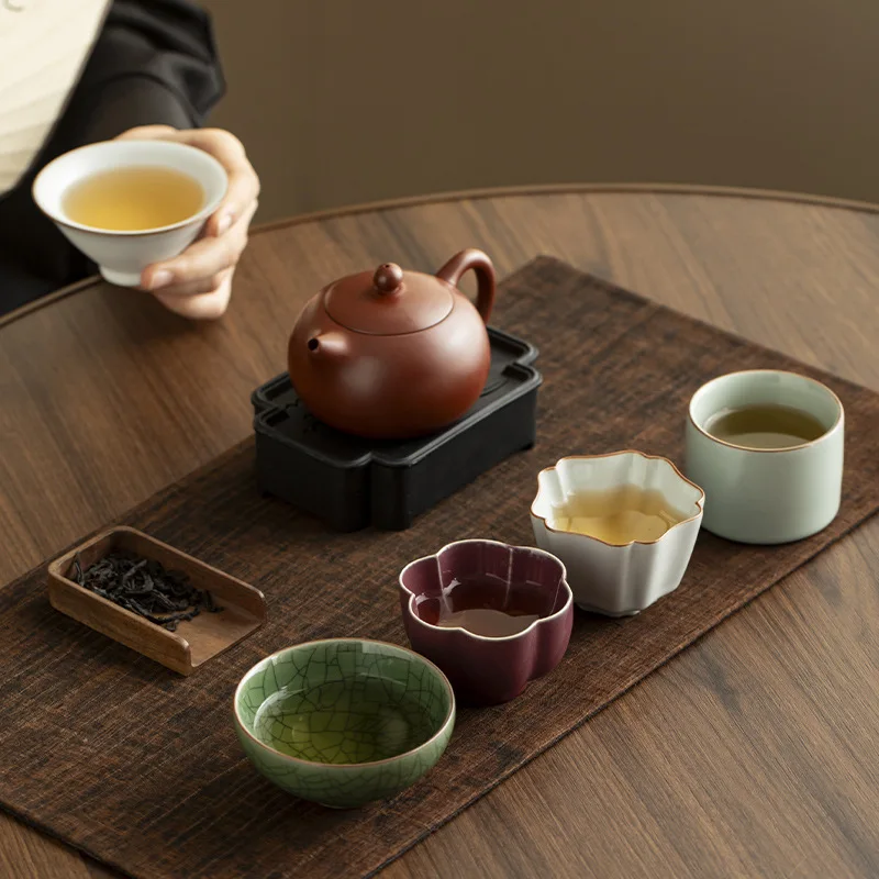 Five Great Yuan Dynasty Porcelain Tea Cups Ceramic Gongfu Tea Set Gyroscopic Master Cup Gift Box Chinese Souvenir Quality Ass...