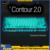XVX Contour 2.0 Keycaps Customized Side Engraved Characters In Mold Decoration High Content PBT Translucent for Wooting Keyboard
