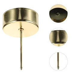 6 Pcs Holder Candlestick Cup Tealight Holders on Spikes Fixture Taper Iron