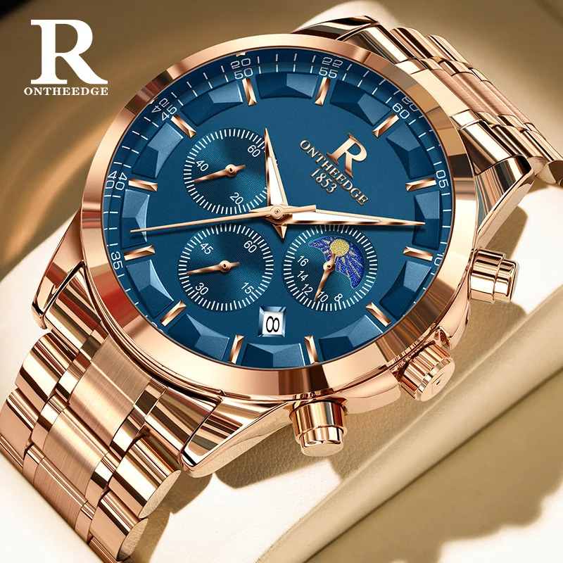 Swiss ONTHEEDGE brand new sports men's watch, multi-functional waterproof quartz watch hot sale