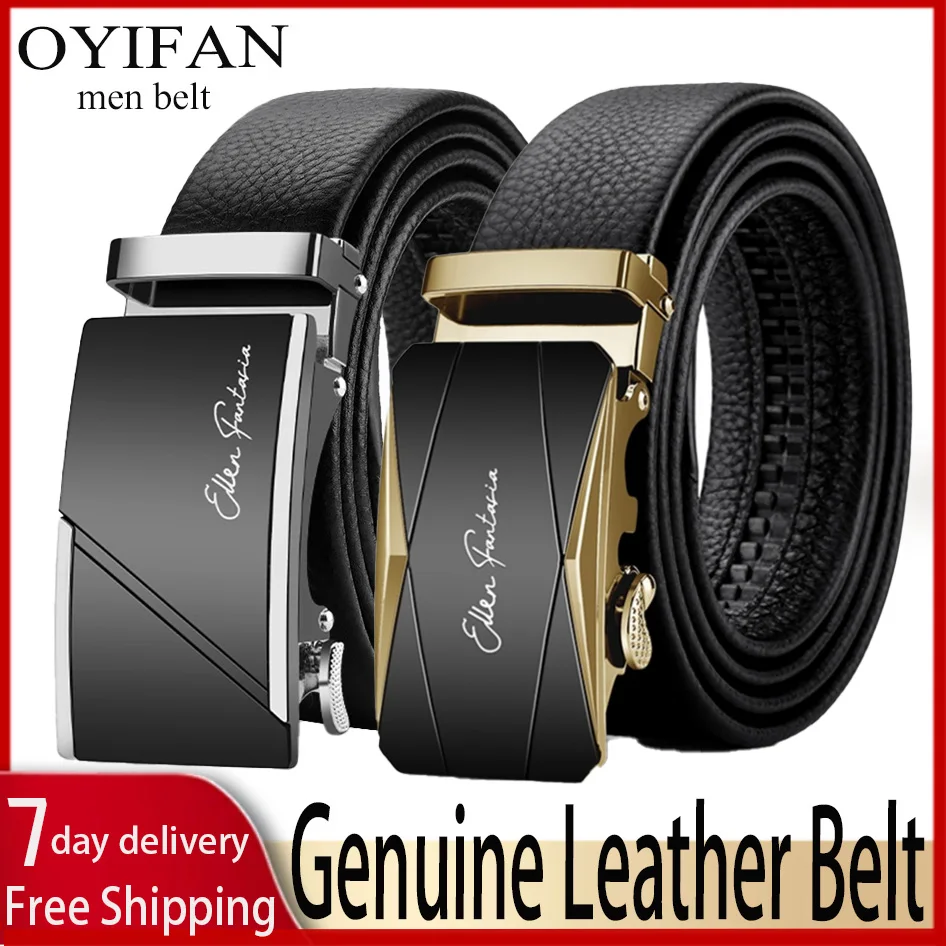 Men Genuine Leather Belt Automatic Belts Business fashion belt Belt for Men Adjustable belts ceinture hommes