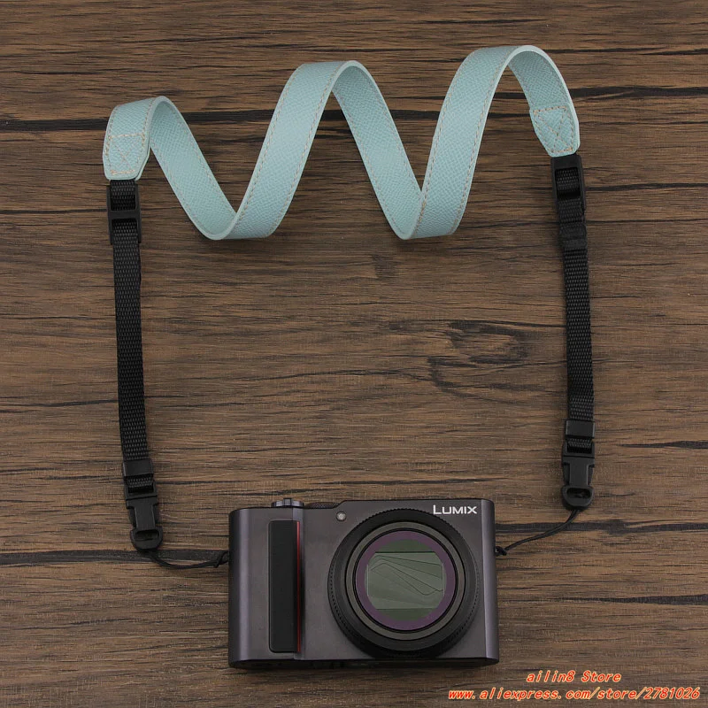 حزام كتف لكاميرا PU حزام رقبة معلق لكانون g7x مارك ii iii G5X Ricoh GR2/3 IIIX LUMIX TZ99,95,202,200EB LX10/15 RX100