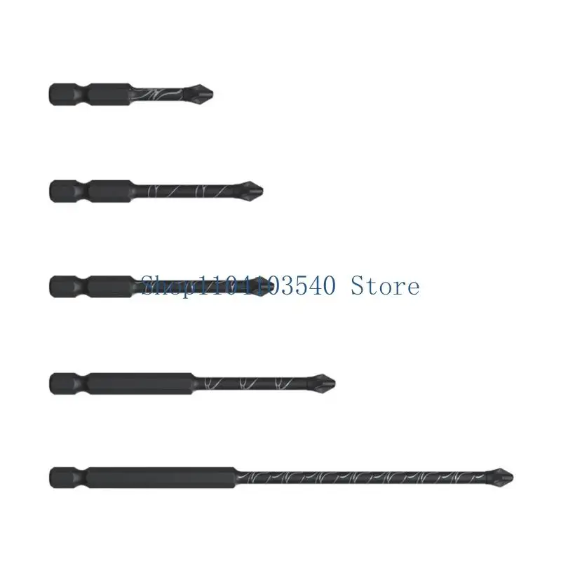 02DC Profesional Hexagonal Shank Obeng Bit Magnet Croses Bit Antislip Grip