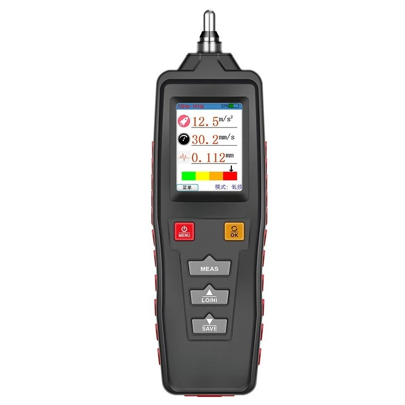 WT63B Vibration Analyzer, Color LCD Digital Vibration Analyzer Rotational Acceleration Speed Displacement